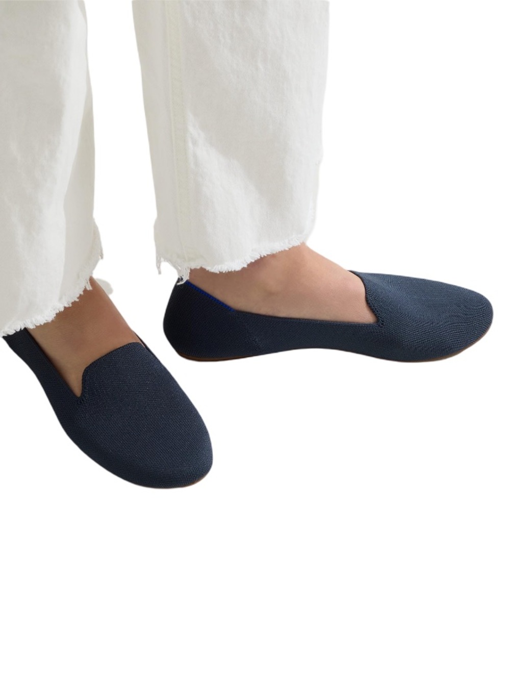 Rothy’s Women's Classic  Navy Knit Slip-On  Loafers Size 10